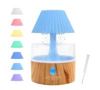 Foyucool Humidificador Nube de Lluvia, 3 en 1 Humidificador/Difusor de Aceite/7 Colores Luz de Noche, Humificadores para Habitacion, Simula la Caída de Gotas, para Dormir, Relajante, Paraguas