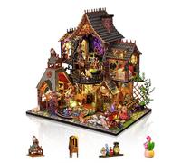 Foyucool Kit de Miniaturas para Adultos, Casa de Muñecas Completa con Accesorios, Maqueta de Madera DIY para Construir, El Regalo Ideal para Navidad o cumpleaños, La Casa Mágica