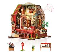 Foyucool Kit de Miniaturas para Adultos, Casa de Muñecas con Muebles, Kit DIY para Adultos, El Regalo Ideal para Navidad o cumpleaños, Librería