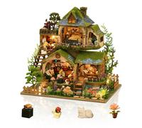 Foyucool Kit de Miniaturas para Adultos, Maqueta de Madera DIY para Construir, El Regalo Ideal para Navidad o cumpleaños, Aventura en el Bosque del Castillo