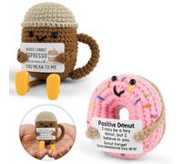 Foyucool Muñecos de Peluche Personalizados, Decoración para el Hogar, Regalo Original para Mujer, Novia, Regalo de Pareja, Muñeca para Niña, Idea de Home Decoration , Espresso y Donut