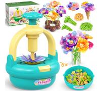 Fozcmisw Prensa Kit Manualidades Florales con Máquina para Niñas 4 5 6 7 8 | Juguete de Mercado de Flores, Juguetes Educativos DIY Kit para Cumpleaños, Navidad y Reyes, desde, Regalo Niñas 4-10 Años