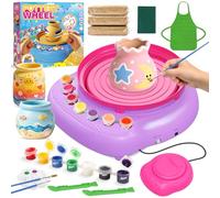 Fozcmisw Torno de Cerámica Niños 6-12Años, Kit Alfarería con Arcilla
