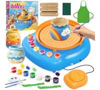 Fozcmisw Torno de Cerámica Niños 6-12Años, Kit Alfarería con Arcilla
