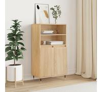 FOZICV Aparador de madera armario de almacenamiento para dormitorio, cuarto de baño u oficina decoración interior gabinete de cocina moderno diseño roble sonoma 60 x 36 x 110 cm