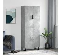 FOZICV Highboard - Armario de almacenamiento multifuncional para interiores, diseño sencillo y práctico, armario de cocina, decoración del hogar, armario auxiliar, color gris hormigón, 69,5 x 34 x 180