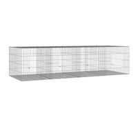 FOZICV Jaula para conejos al aire libre, 4 paneles, 217 x 79 x 54 cm, hierro galvanizado, material duradero, marco de alambre, conejera ventilada, recinto para conejos, espacioso, proporciona