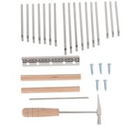 Fozriybefy 17 Teclas Kalimba DIY Kit Thum Piano Piezas de Repuesto con Llaves Puente Tuning Hammer Kit Kalimba Accesorios