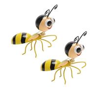 Fozriybefy Arte de Pared de Metal de Insectos, Escultura de Pared de Metal de Abeja 3D, Decoración de Pared Colgante para Exteriores, Decoración de Cerca para Jardín, Juego de 2