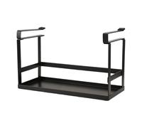 Fozriybefy Organizador de Debajo del Estante Perchero para Armario Estante Soporte para de Condimentos Cesta de Almacenamiento para Armario Accesorios de Cocina Negro