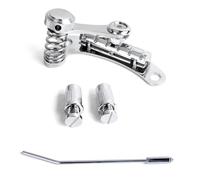 Fozriybefy Trémolo con Cordal de Vibrato para Guitarra, Unidad de Trémolo de Cuerpo Plano, Puente de Vibrato para Guitarras Eléctricas LP, Color Plateado