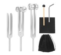 Fozriybefy Tuning Forks Set-128 Hz, 256 Hz, 512 Hz,Tuning Forks Perfect para Healing,Chakra,Sound Therapy,Keep Body, Mind y Spirit