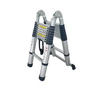 FP-TECH - Escalera telescópica de aluminio plegable portátil extensible multiusos soporta 150 kg CE EN131 (5 metros)