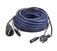 FP05 Cable de corriente y señal 20m Schuko-Schuko / XLR-XLR, luz