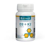 FP24 Health Vitamina D3+K2 - Vitamina D3 5000IE - Vitamina K2 100μg - 365 Com...