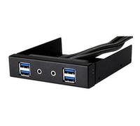 SilverStone Technology SST-FP32B-E - Panel Frontal (3,5", 4 Puertos USB 3.0 con Audio HD), Color Negro