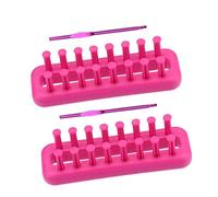 Fpbiagoq 1 o 2 Set Knitted Loomed Plastic Knitting Frame Easy to Use Tool Crochet Accessories for Hat and Scarves Knitted Loomed Loomed Easy to Use Plastic Frame for Hat Scarves
