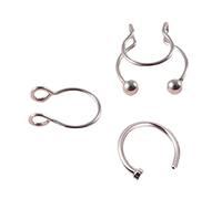 [Fpbiagoq] 3 piezas de acero inoxidable anillo de nariz falso septum aro de nariz joyería para el cuerpo de la nariz no perforación falsa piercing joyería falsa piercing joyería