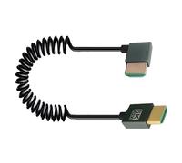 Fpbiagoq Cable en espiral compatible con HDMI de 8 K, cable flexible de 48 Gbps compatible con HDMI 2.1, soporta 4K a 120 Hz