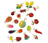 [Fpbiagoq] Colgante de fruta de aleación con recubrimiento de esmalte para joyas hechas a mano requiere una aleación de investigación de joyería de frutas para crear varios colores sin herramientas