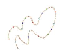 [Fpbiagoq] Colorido collar de cristal para mujer cadena de hueso de collage de metal joyería de fiesta moda cuerpo textura de metal, ボディチェーン, Como se describe en la descripción, Sin piedra preciosa