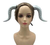 [Fpbiagoq] Diadema de cuerno de diablo para Halloween, cosplay, disfraz ajustable, accesorios para el cabello, mujeres, hombres, niños, adultos, diadema de orejas de diablo