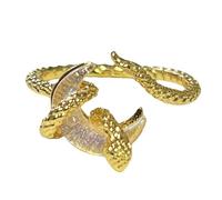 [Fpbiagoq] Envoltura de serpiente y anillo abierto de moda para la luna presenta un elegante diseño de decoración para un look único