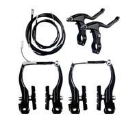 Fpbiagoq Mountain Bike V Brake Set Front and Rear Kits with Calipers Levers Cables Bicycles Easy to Install Aluminum Alloy Mountain V Brake
