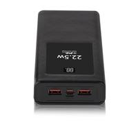 Fpbiagoq PowerBanks - Kit de carcasa de 20000 mAh, cargador móvil, cable integrado, PD22.5W, pantalla LCD, carcasa de batería desmontable