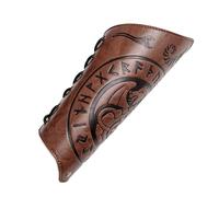 [Fpbiagoq] Pulsera medieval perfecta para fiestas de disfraces Cosplay Dragón Blazer marrón muñequera ajustable, Como se describe en la descripción