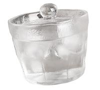 Fpbiagoq Tarro de cristal decorativo funcional con diseño martillado y peso de vidrio, cuenco para refrigerador, pepinillos para uso en cocina, tarro de fermentación y pepinillos