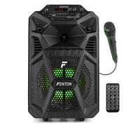 FPC8T Set de Karaoke Portátil - Altavoz 100W con Bluetooth, Luces LED, Reproductor MP3, Entrada AUX, Función de Eco y Batería Recargable para Fiestas, Niños y Adultos