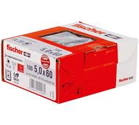 FISCHER 657088 - Tornillo rosca aglomerado FPF-ST 5,0x60 A2P 100 (Envase de 100 ud.)