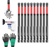 FPH2 Impact Screwdriver Bit Set,1/4 Inch Hex Shank Magnetic Cross Slot Screw Driver Drill Bits,Electrician Screwdriver Bits for Circuit Breakers and Electrical Work
