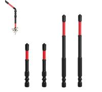FPH2 Impact Screwdriver Bit Set for Electrician, FPH2 Bits with Magnetic, Impact Screw Driver Set S2 Steel 65mm & 110mm Slotted Heads 1/4 Inch Hex Shank (4PCS)