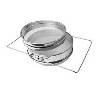 FPHADO Colador de miel de acero inoxidable de doble tamiz, colador de fragmento de miel, equipo de extracción de miel para cubo de 5 galones, miel