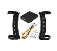 FPHADO Controlador de Volante InaláMbrico Multifuncional Universal Bluetooth Botones de NavegacióN de DVD Controlador LED InaláMbrico