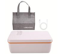 FPHADO Fiambrera Eléctrica con Calefacción, Fiambrera Autocalentable, Inalámbrica, Recargable, de Acero Inoxidable 304 de Alimenticio, 1 L