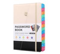 FPHADO Libro para guardar contraseñas con pestañas alfabéticas coloridas y dos marcadores, para personas mayores de 8.4 x 5.9 pulgadas, dirección de Internet F