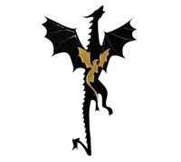 FPHADO Marcapáginas de dragón para hombres, accesorios de libros para amantes de la lectura, marcadores para leer negro y dorado, B