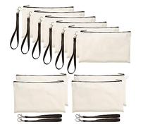 FPHADO Paquete de 10 Bolsas de CosméTicos en para SublimacióN,Bolsas de Maquillaje con MuñEquera para Manualidades,Bolsas de LáPices con Cremallera,Color, 8,3 X 5,1 Pulgadas