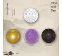 FPHADO Tambor de Lengua de Acero de 8 Pulgadas, Pandereta de 11 Notas con y Selecciones de Dedos para Meditaciones Instrumento de Pandereta I