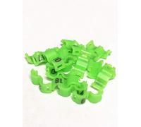 fpigeon - Clips de 2,7 mm, 3 mm, 4 mm, 4,5 mm, 5 mm, cierre abierto, anillos para loros canarios, bandas de plástico 1-20 (4,5 mm, verde)