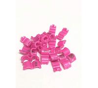 fpigeon Clips de 2,7 mm, 3 mm, 4 mm, 4,5 mm, 5 mm, cierre abierto, anillos para loros canarios, bandas de plástico 1-20 (4 mm, rosa)