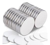 FPMYB 20PC Imanes de Neodimio 25 x 2 mm, Imanes Pequeños Redondo Mini Imanes Neodimio para Frigorífico, Pizarras Blancas, Fotos, Notas, Pizarra Magnética, Manualidades, Oficina Pinboard