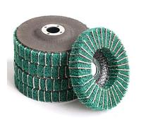 FPPO 5 ruedas de pulido de disco de fibra de nailon de 4.5 x 7/8 pulgadas, rueda de pulido de almohadilla de estropajo para amoladora angular, herramientas de pulido (grano 120)