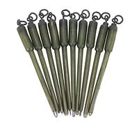 Fpreeza 10 Piezas Carpa Pesca Conector Giratorio PVA Tubo Bolsas VáStagos Bolsa SóLida VáStagos Plomo Insertar Terminal Final Aparejos de Pesca Pasto