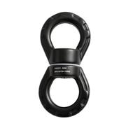 Fpreeza Eslabón Giratorio de 30 KN, Color Negro, para Mosquetón, Columpio de Árbol, Danza Aérea, Columpio Infantil, Hamaca Colgante, Resistente.