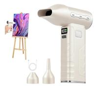 Fpreeza Mini secador de pintura inalámbrico con 3 boquillas, ajuste de 5 velocidades, soplador de pintura acrílica para arte fluido