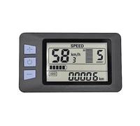 Fpreeza Panel de VisualizacióN de Medidor de Pantalla LCD P3H 24V 36V 48V 60V Panel de VisualizacióN de Medidor de Bicicleta EléCtrica para Scooter EléCtrico (5PIN)